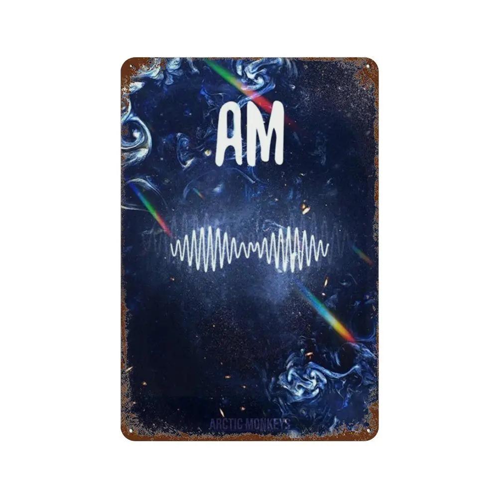 Рок-группа Radiohead Music Art Poster Ретро Металлическая жестяная вывеска Винтажная табличка для дома, комнаты, бара, клуба, мужской пещеры, кафе, декор настенные тарелки
