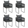 Chairs - VIDAXL - 4 Pcs - Woven Resin - Comfortable - Contemporary