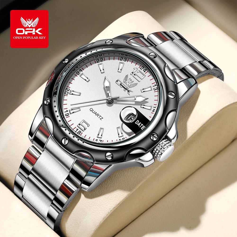 OPK 6026 Steel Belt Casual and Minimalist with Date Men's Quartz Watch