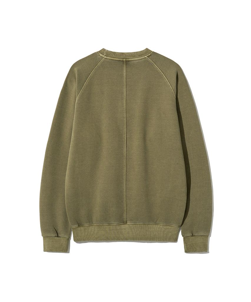 GAKKAI UNIONS Cut-Out Raglan Pigment Sweatshirt Olive