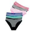 6 Pieces/Lot Panties Cotton Women Underwear Sexy Briefs Stripe Lingerie Low Waist Intimates Female Underpants Cute Knickers