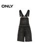 ONLY Women's Vintage Raw Hem High-Waist Denim Overall Shorts