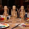 Yousheng Unfinished Nutcracker Soldier Wooden DIY Nutcracker Figure Unpainted Nutcracker Soldier Figurine for Christmas Decoration Craft Project