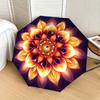 1pc Floral Mandala Design Umbrella with Plastic Handle,Suitable for All Seasons Home Travel Outdoor UmbrellaDD1211