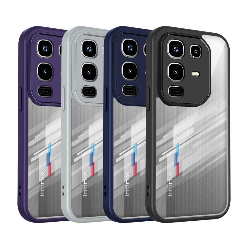 Прозрачный силиконовый чехол для Infinix Note 50 40 Pro Note50 note40 Pro Plus 40S 40X 50X 4G Задняя крышка из ПК Бампер из ТПУ Противоударный чехол