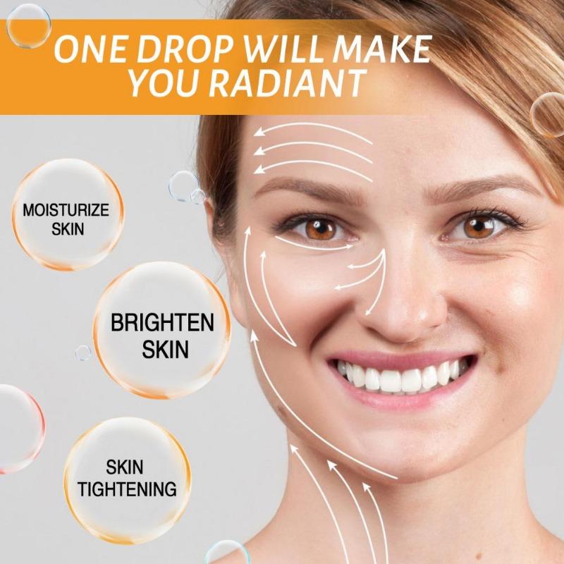 Vitamin C Facial Serum Brighten Skin Lighten Spots Hyaluronic Acid Face Essence Skin Care Products