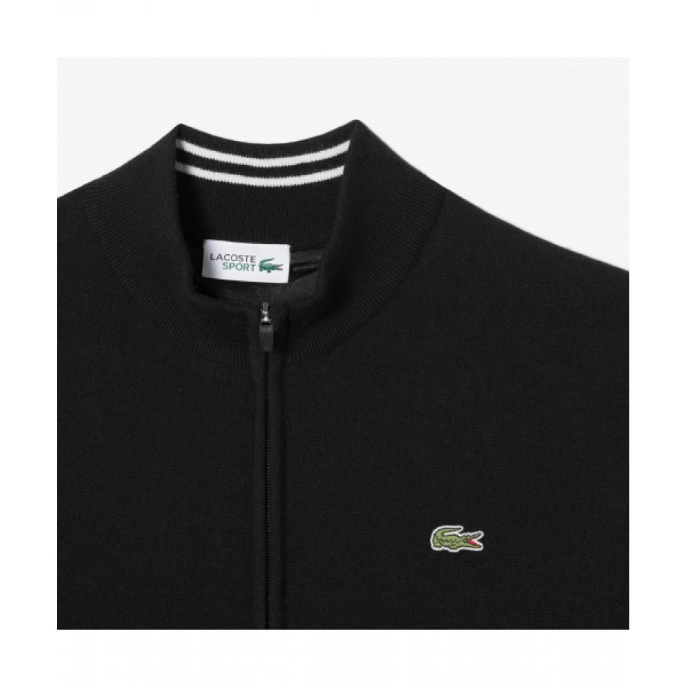 Lacoste Мужской свитер с высоким воротом на молнии [черный]
