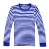 2021 New Navy T-shirt Blue and White Striped Unisex Long Sleeve Korean Style Summer Vintage Navy T-shirts Cotton Tees ZKNAVYL