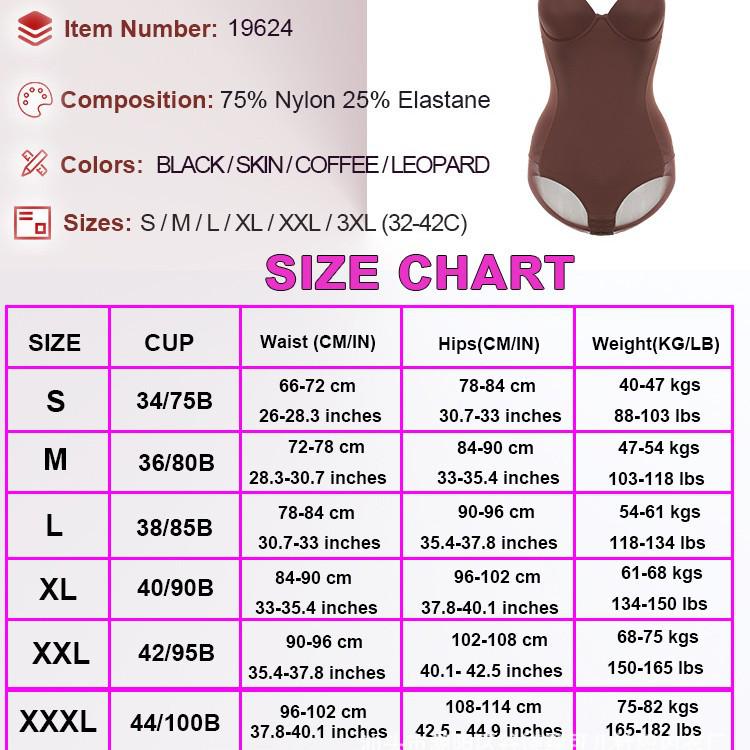 European-American Body Shaping Bodysuit: Plus Size Underwire Bra, Waist & Belly Lifting