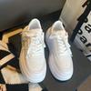 Женские кроссовки 2025 Мода Дышащая вулканизированная обувь PU кожа Обувь на платформе Белые на шнуровке Повседневная обувь Zapatos Mujer