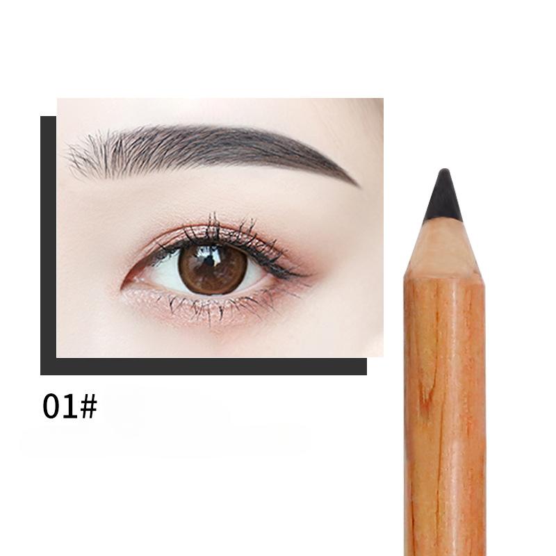 Double-ended Eyebrow Pencil Eyebrow Brush Tattoo Waterproof Non-smudge Hard Core Wooden Eyebrow Pencil