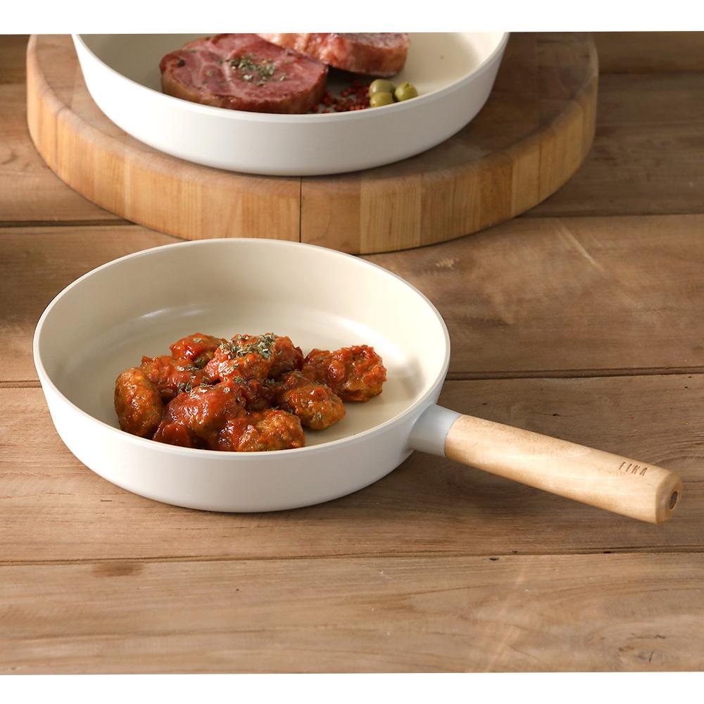 NeoFlam FIKA Индукционная сковорода 2р (15см+24см) Без ПФОК Белый