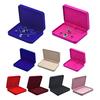Velvet Jewelry Set Boxes Tray Travel Necklace Storage Display Case Red