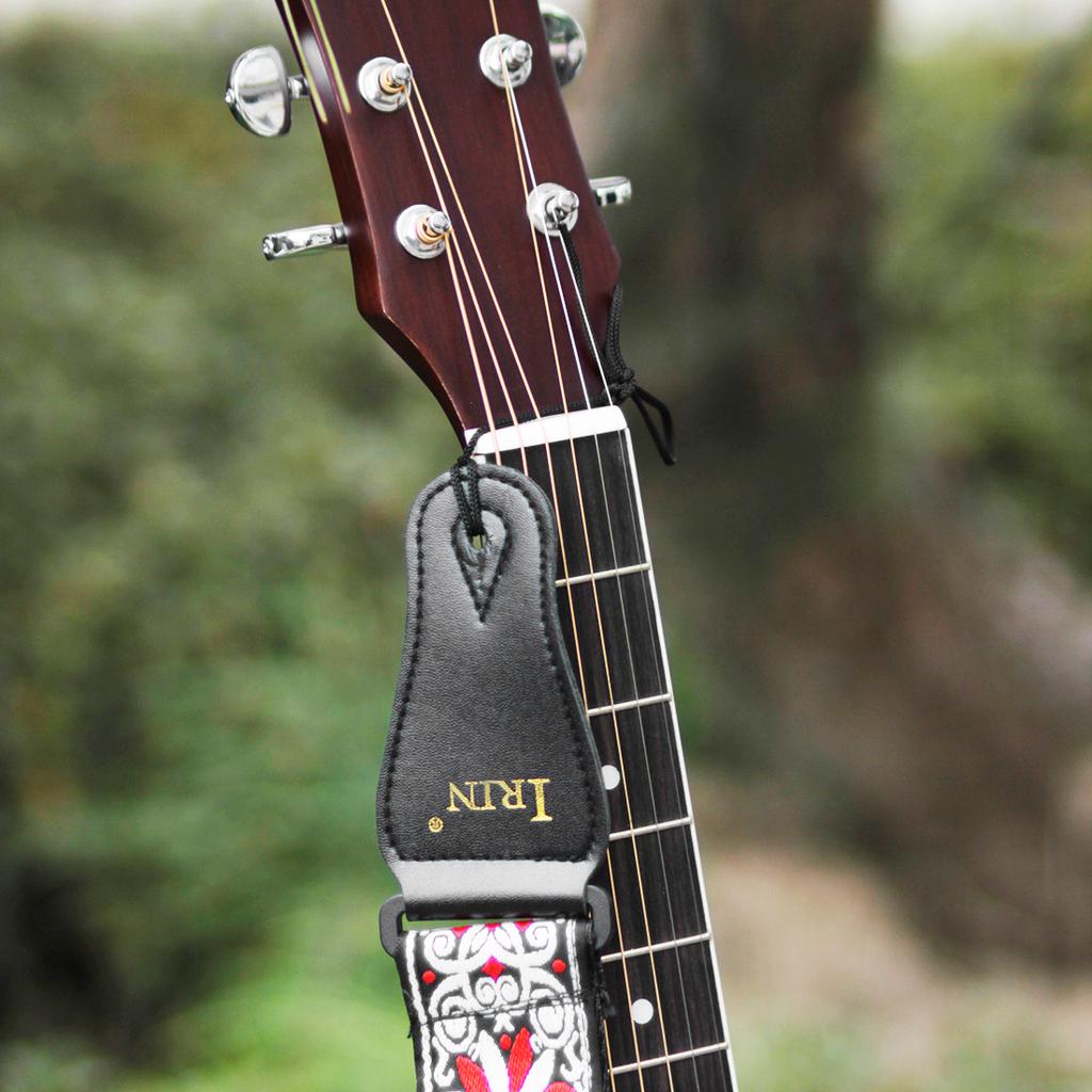 Винтажные цветы в полоску в богемном стиле, нейлоновый гитарный ремень с тканой тканью с вышивкой для гитары