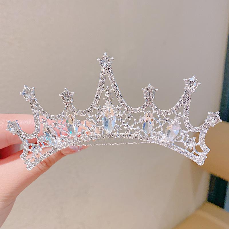 Корона Стразы Гребень для волос для женщин и девушек - Принцесса День рождения Заколка для волос Аксессуар