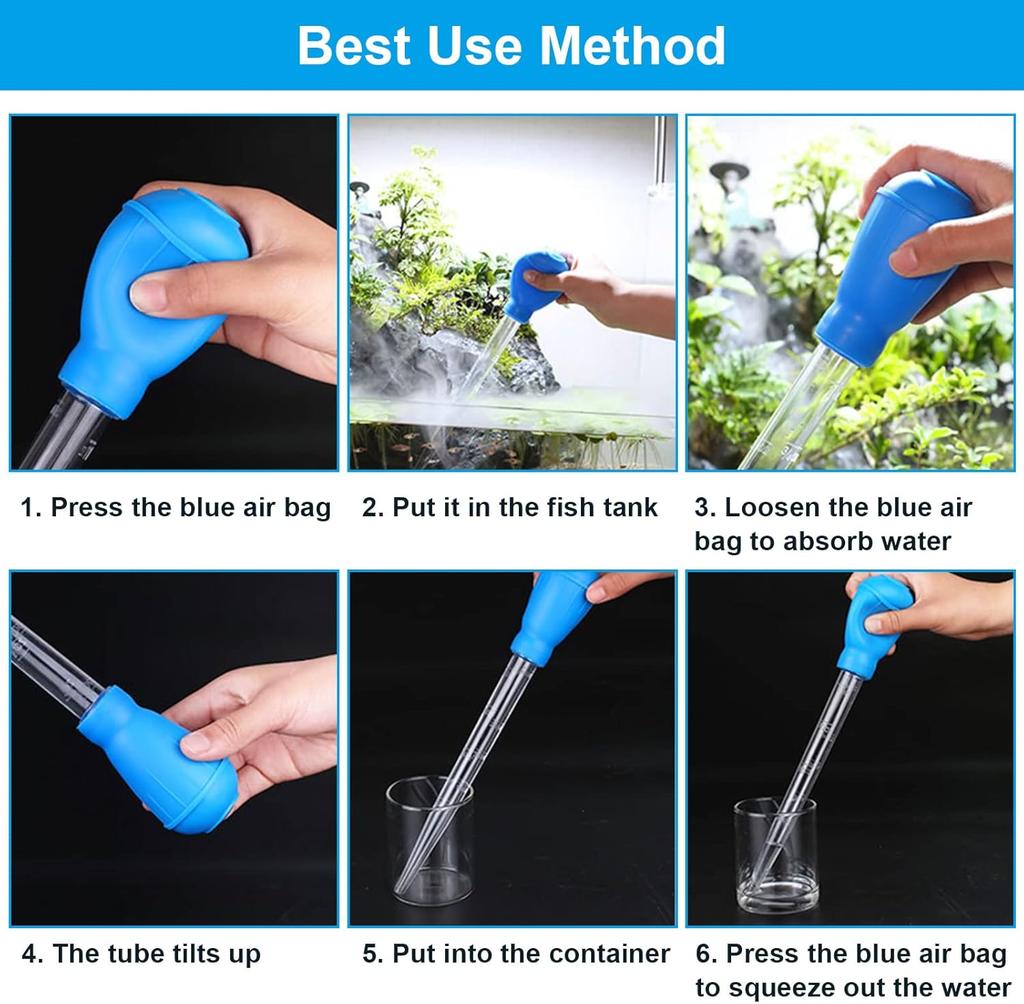 Удлиненные пипетки-очистители Простой инструмент для чистки для подмены воды в аквариуме Аквариумный сифон Пылесос для аквариума 28см 45см