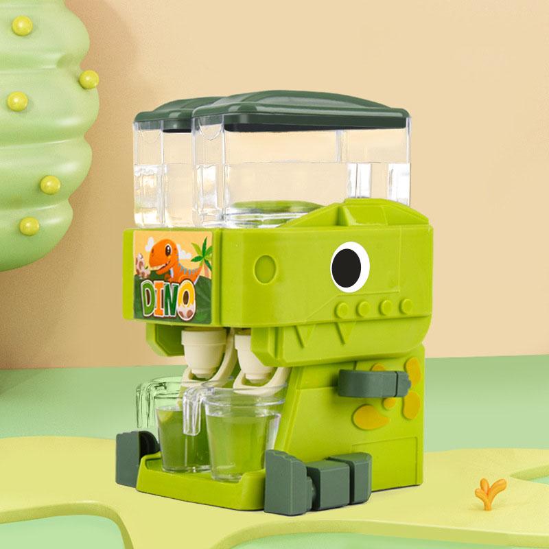 Детский динозавр, двойной диспенсер для воды, игрушка с милым розовым, синим, холодной/теплой водой, соком, питьевой фонтанчиком, имитация кухонных игрушек
