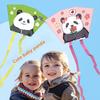 Kids Pocket-sized Panda Kite with Storage Bag Outdoor Easy Beach Park Lawn Mini To Fly Colorful Cartoon