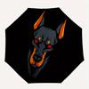 1pc Doberman, Totem Automatic Open/close, All-Season Portable Folding Umbrella, Travel, Everyday, Formal Events070