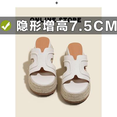 Пляжный дневник~ Новая летняя обувь Чжао Рут - ретро соломенные плетеные тапочки