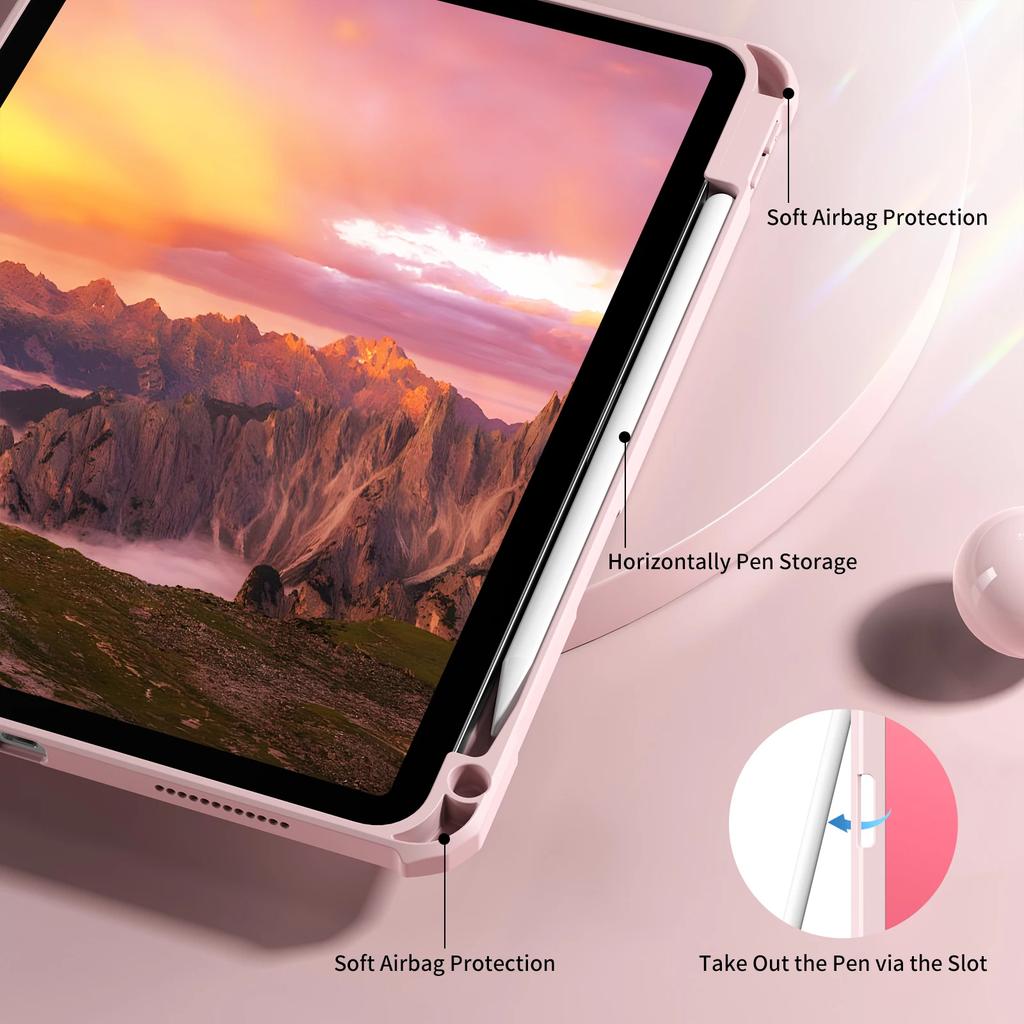 Прозрачная акриловая задняя крышка для iPad Pro Air 13 11 12.9 10 9 8 7 6 5 4-го поколения Mini 6 Мягкое ощущение кожи Ударопрочная защитная крышка