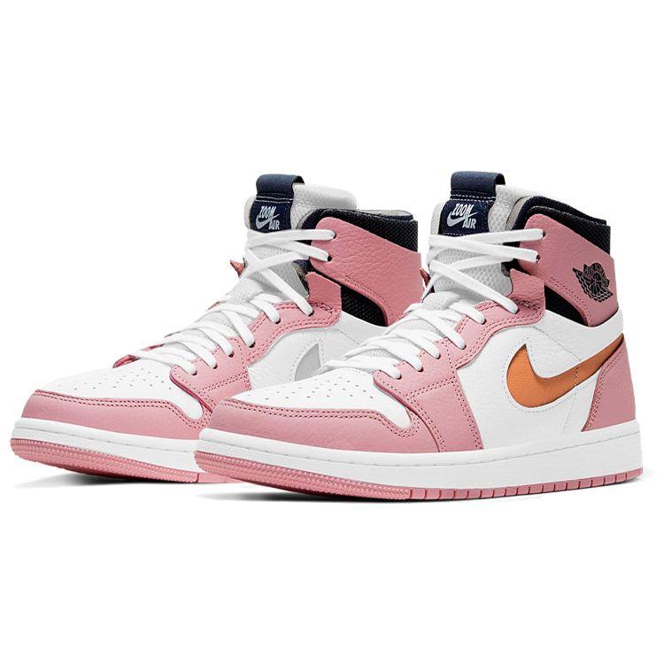 Air Jordan 1 High Zoom Pink Glaze Женские кроссовки Cactus-Flower White Sail CT0979-601