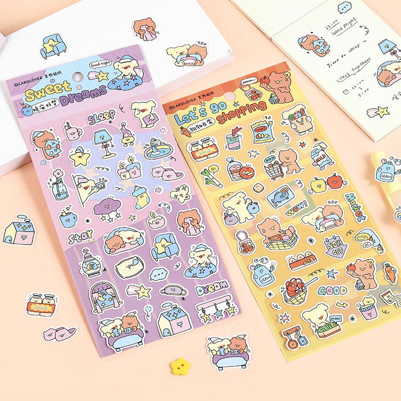 Synthetic Paper Stickers for K-pop Style Cute Hand Account DIY Phone Case Stickers