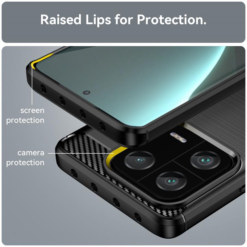 Чехол для Xiaomi 13 Pro Чехол-бампер для Xiaomi Mi 13 Pro Мягкий силиконовый углеродный волокно Защитный бампер для телефона Для Xiaomi 13 Pro