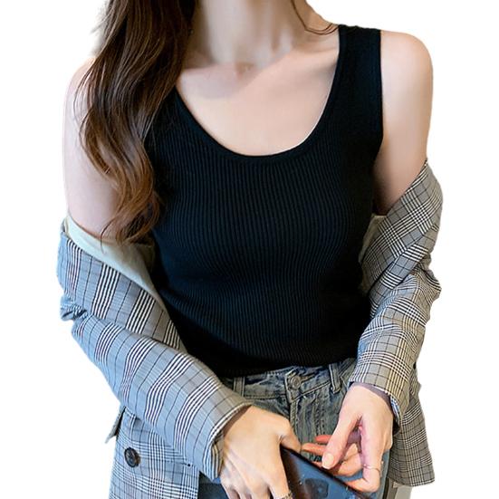 Женская майка без рукавов с круглым вырезом в рубчик, дышащая, облегающая, однотонная, летняя, женская, базовая, повседневная, майка-майка, повседневная одежда