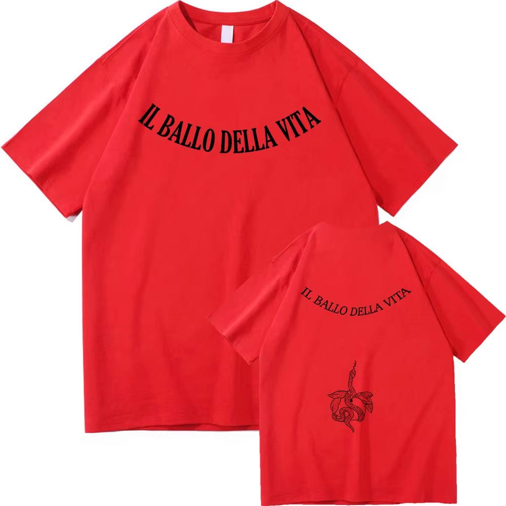 Damiano David Il Ballo Della Vita Tattootshirt Funny Little Fears UnisexUnisex Clothing Next Summer Clothes Cotton Tshirts Gifts