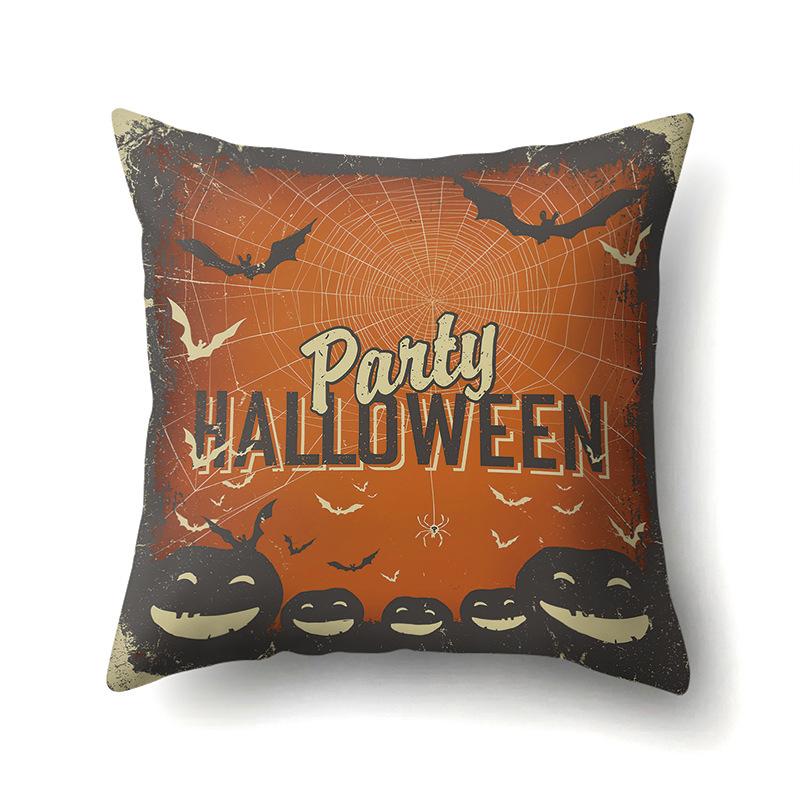 Halloween Pillowcase Car Waist Pillow Pumpkin Sofa Cushion Cover Office Home Living Room Pillowcase