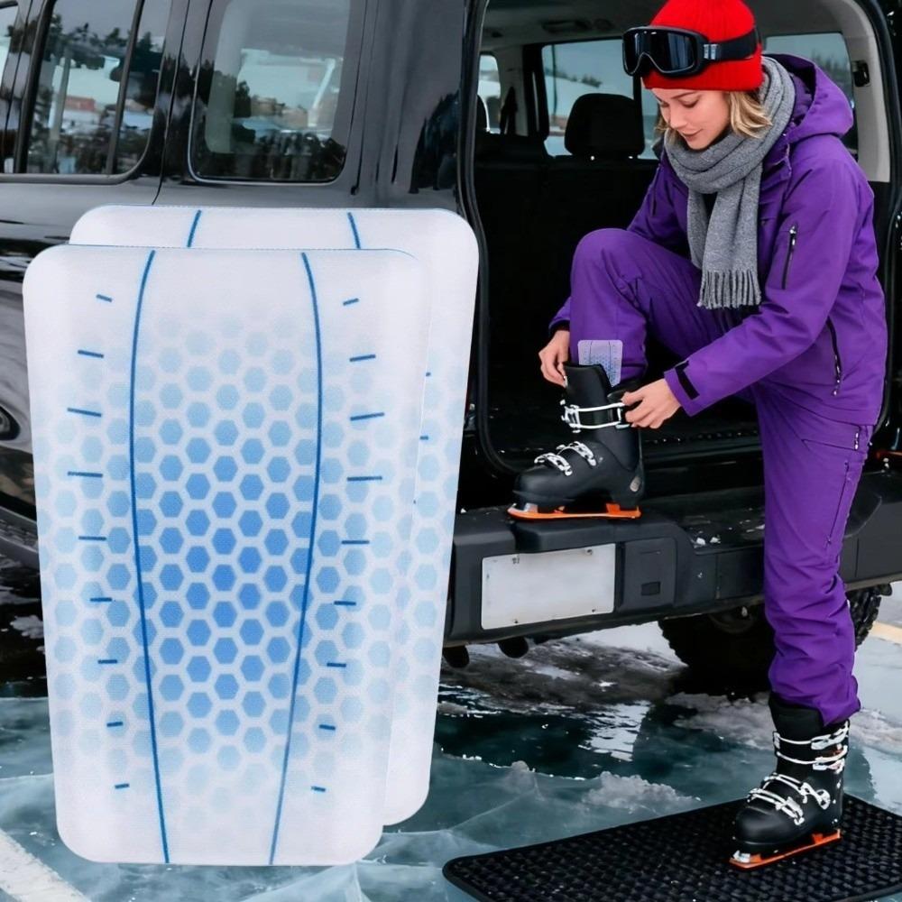 Soft Ski Shin Pads Self Adhesive Tibia Protector Pads Anti-Abrasion Ski Shin Guards Winter Sports