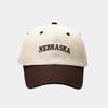 Fashion Hat color-blocking versatile Korean spring/summer baseball cap, face-flattering, small color-block letter versatile, suitable for round faces