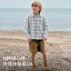 David Bella Children's Checkered Shirt Spring Edition New Boys' Pure Cotton Shirt Middle and Large Children's Casual Top