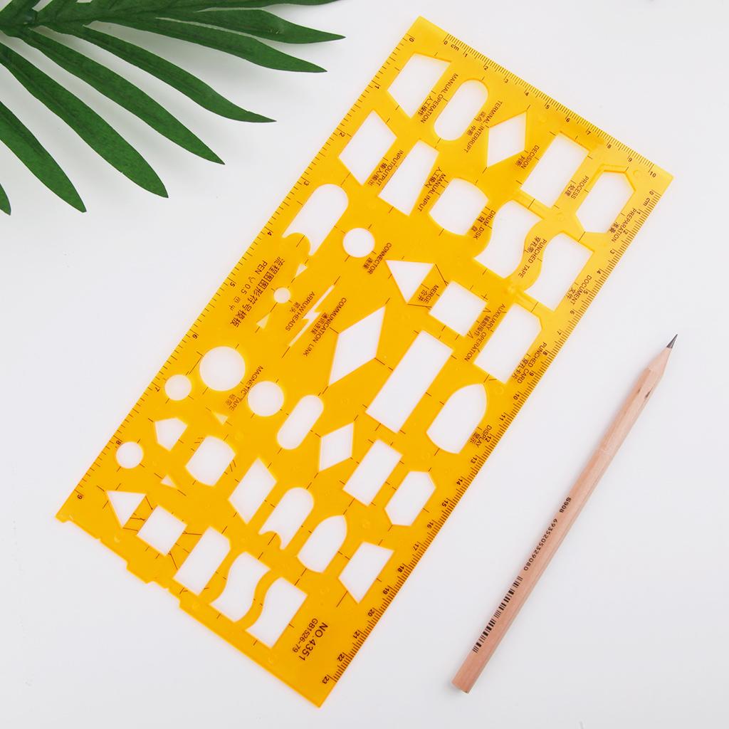 Блок-схема смолы K Символ Чертежный шаблон Линейка Трафарет Измерительный инструмент Студент