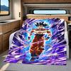 1 шт. Фланелевое одеяло с принтом Dragon Ball Super, Высокое качество, Для всех сезонов, Декор для дома, Тепло и уют, Идеально для рождественских подарков