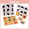 Wooden Animal And Fruit Shadow Matching Puzzle For Early Childhood Learning