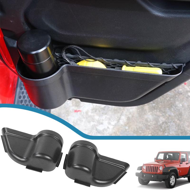 Car Front Door Storage Box Organizer Net Holder Pockets Tray for Jeep Wrangler JK 2011-2017 Stowing Tidying Interior Accessories