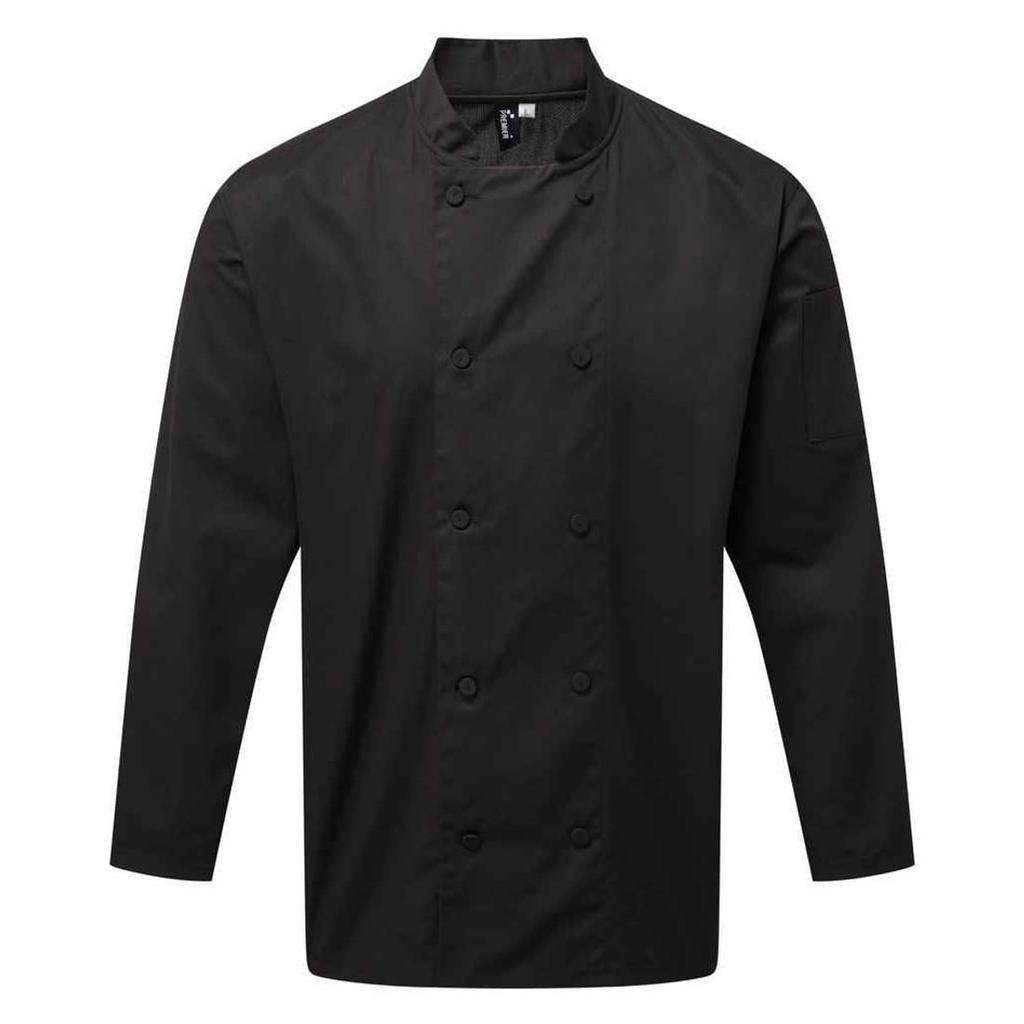 Premier Мужская куртка шеф-повара Coolchecker с длинными рукавами