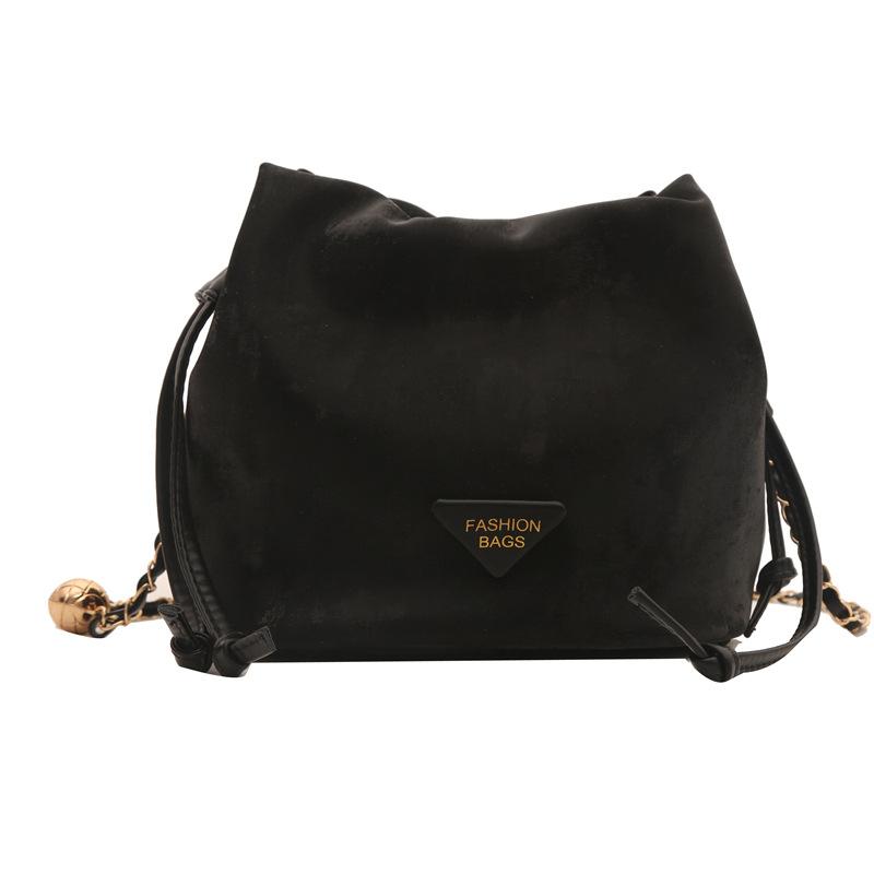 Весенняя повседневная сумка через плечо с цепочкой, популярная ретро-сумка, новый стиль, модная повседневная сумка-ведро, женская сумка