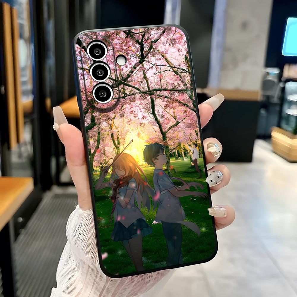 Чехол для телефона с аниме Твоя апрельская ложь для Samsung S26 S25 Plus S20 S20 Plus S22 Ultra S23 FE S21 Plus S21 Ultra Мягкий чехол
