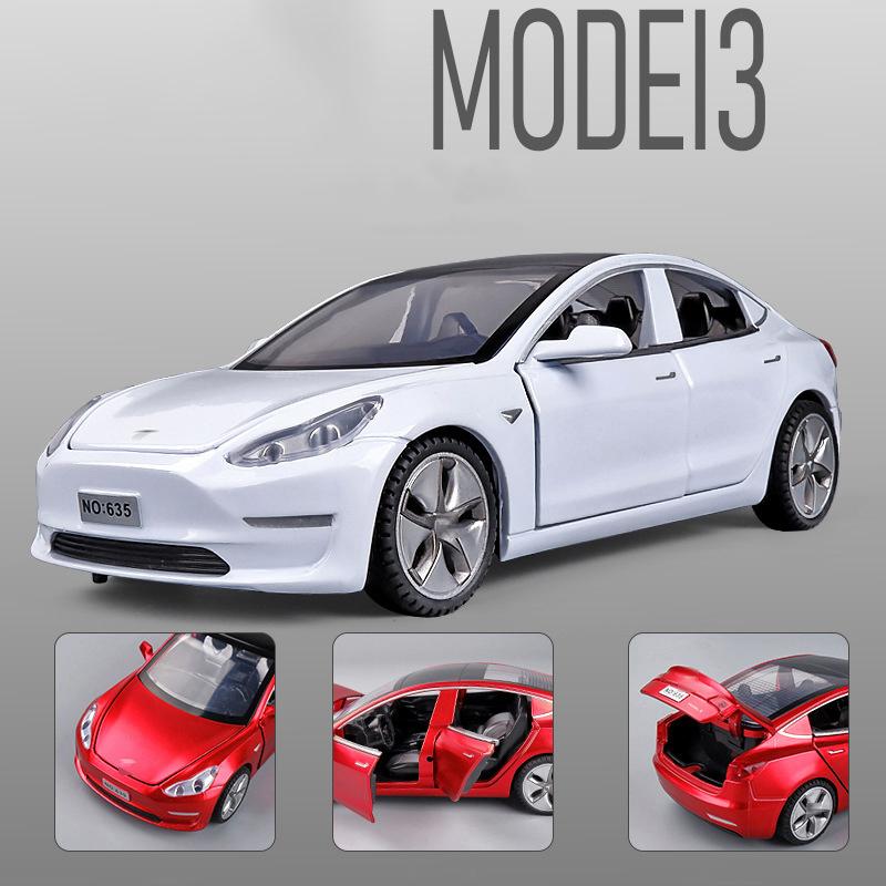 Масштаб 1/32 Tesla MODEL 3 литая модель автомобиля игрушечные машинки украшения автомобиля детские игрушки для детей подарки для мальчиков игрушка