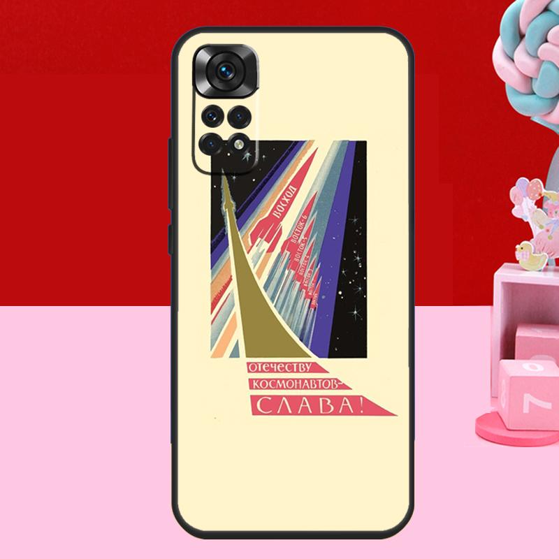 CCCP Soviet Space Propaganda Art Case For Xiaomi Redmi Note 11 10 12 13 14 15 Pro Plus Redmi 15 C 14C 10C 12C 13C Soft Cover