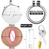 FAAK Strapon Stainless Steel Chastity Device Urinary catheter Flat Cock Cage With Silicone Realistic Clitoris Sex Toys For Men