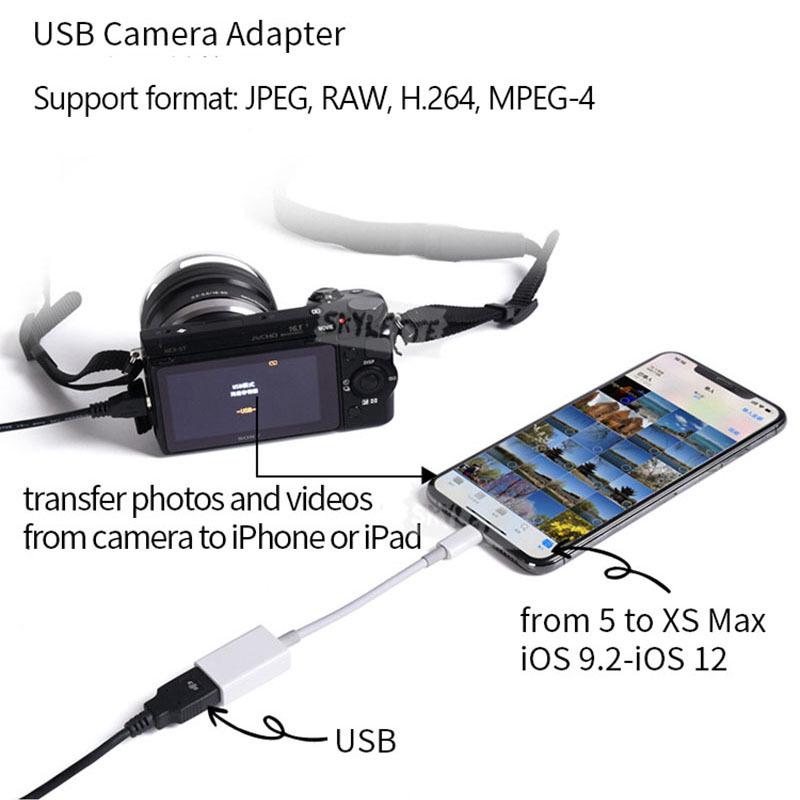 Для Apple Интерфейс «папа-USB-мама» OTG Кабель-адаптер для Apple iPhone 5 5S 6 6s Plus 7