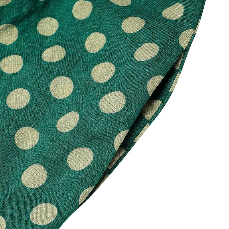 ZANZEA Женское повседневное платье с круглым вырезом и коротким рукавом в горошек