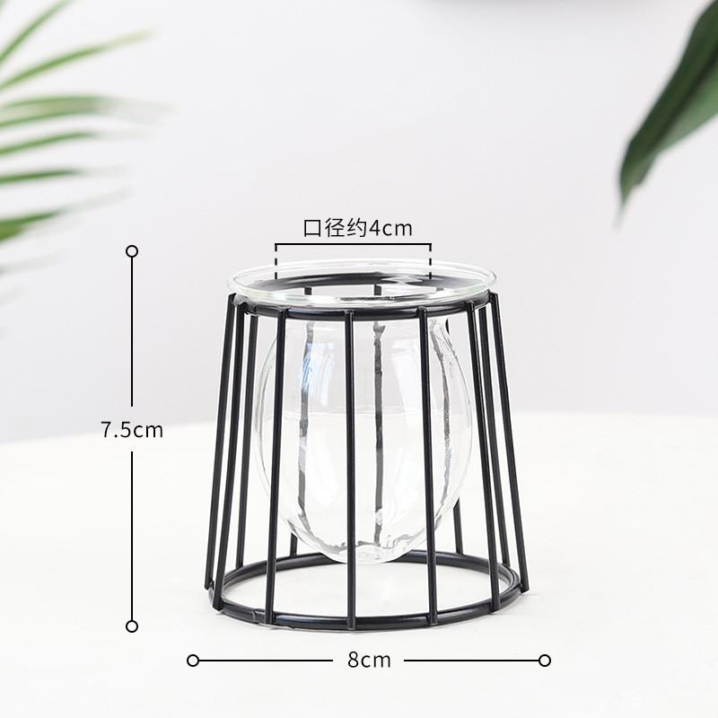 Nordic Golden Iron Line Vase Hydroponic Plant Flower Vase Geometric Art Decor Metal Plant Holder Garden Modern Home Decoration