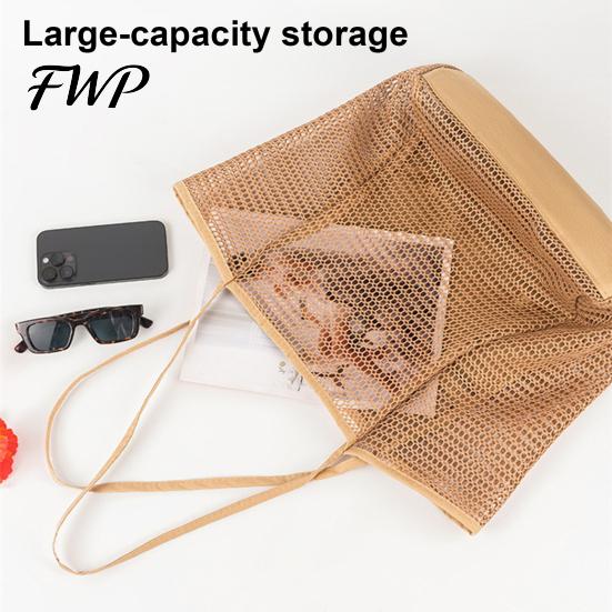 Compact Travel Storage Pouch Bag Foldable with Built-in Pocket Design Tote Lightweight Wet Towel Gym Beach for Swimsuits Towels Sand Shoes Sandproof