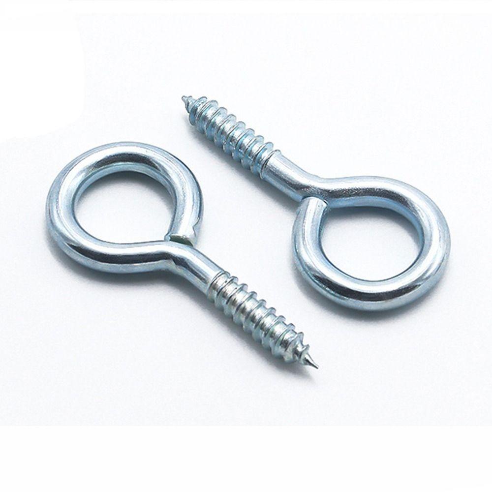 30Pcs Self-tapping Eyepins Hooks 1.38" Eye Bolt Hooks Practical Screw Eye Hooks Wood