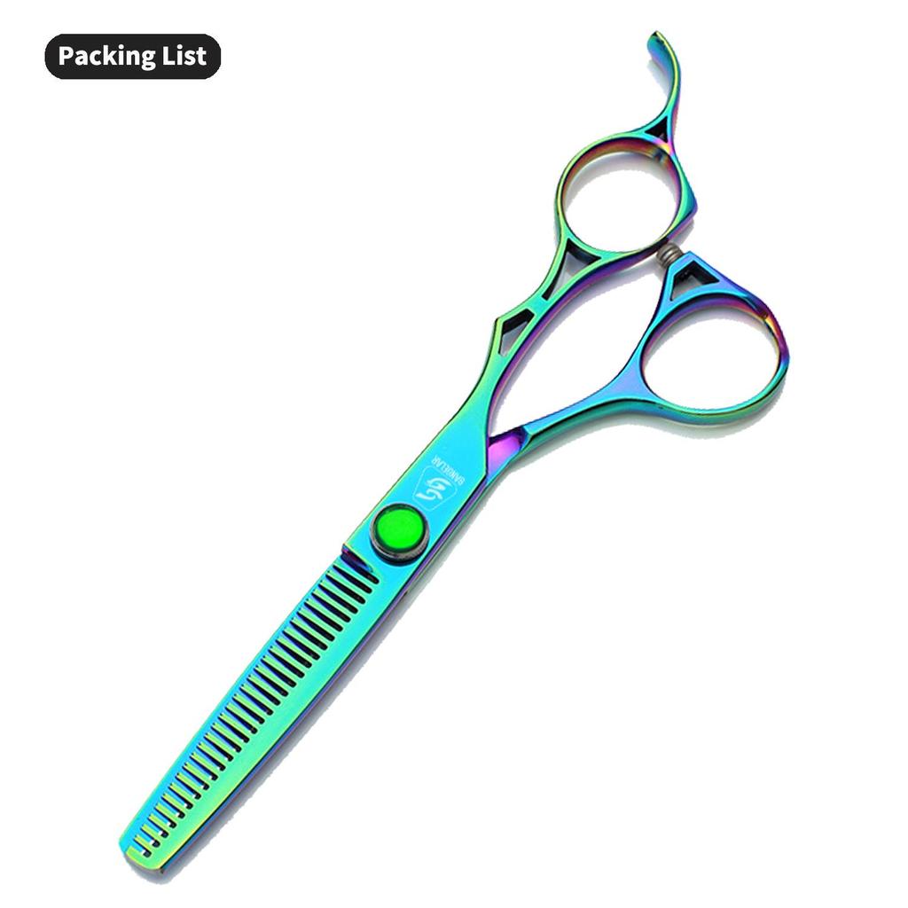 SANGELAR 6-дюймовые зеленые ножницы с полой ручкой для волос, профессиональные парикмахерские ножницы, красивый модный дизайн, настоятельно рекомендую